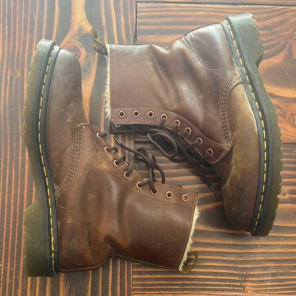Dr. Martens Brown Leather Classic Boots